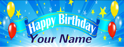 Birthday Banner Design - balloons